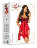 nuisette satin rouge