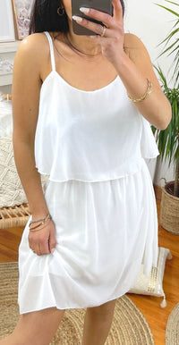 robe courte blanche